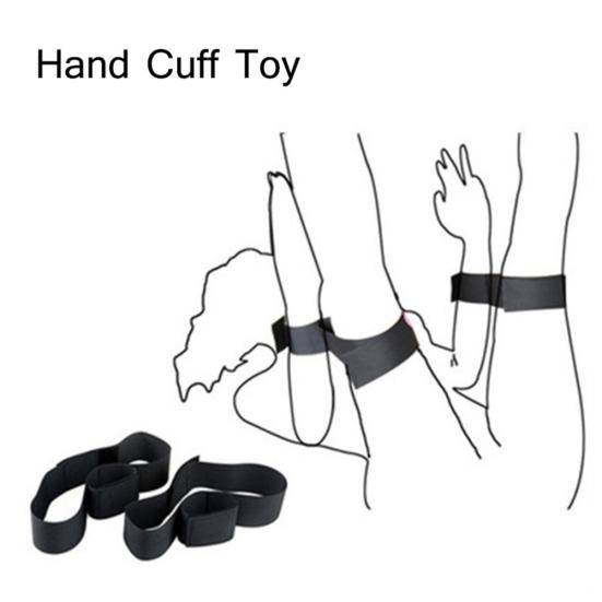2Pcs Nylon Foot HandCuffs Thigh Restraints Bondage Straps Couples Flirt Sex Toy