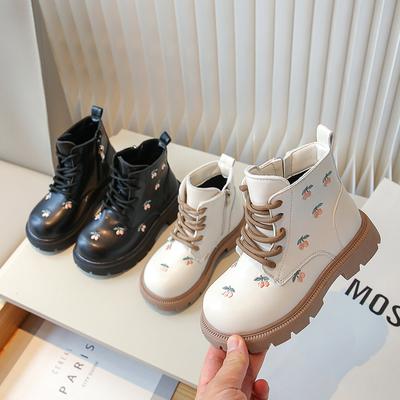 Kinder Stiefel Mädchen Einzel Stiefel Bestickte Mädchen Prinzessin Stiefel Baby Kurze Stiefel