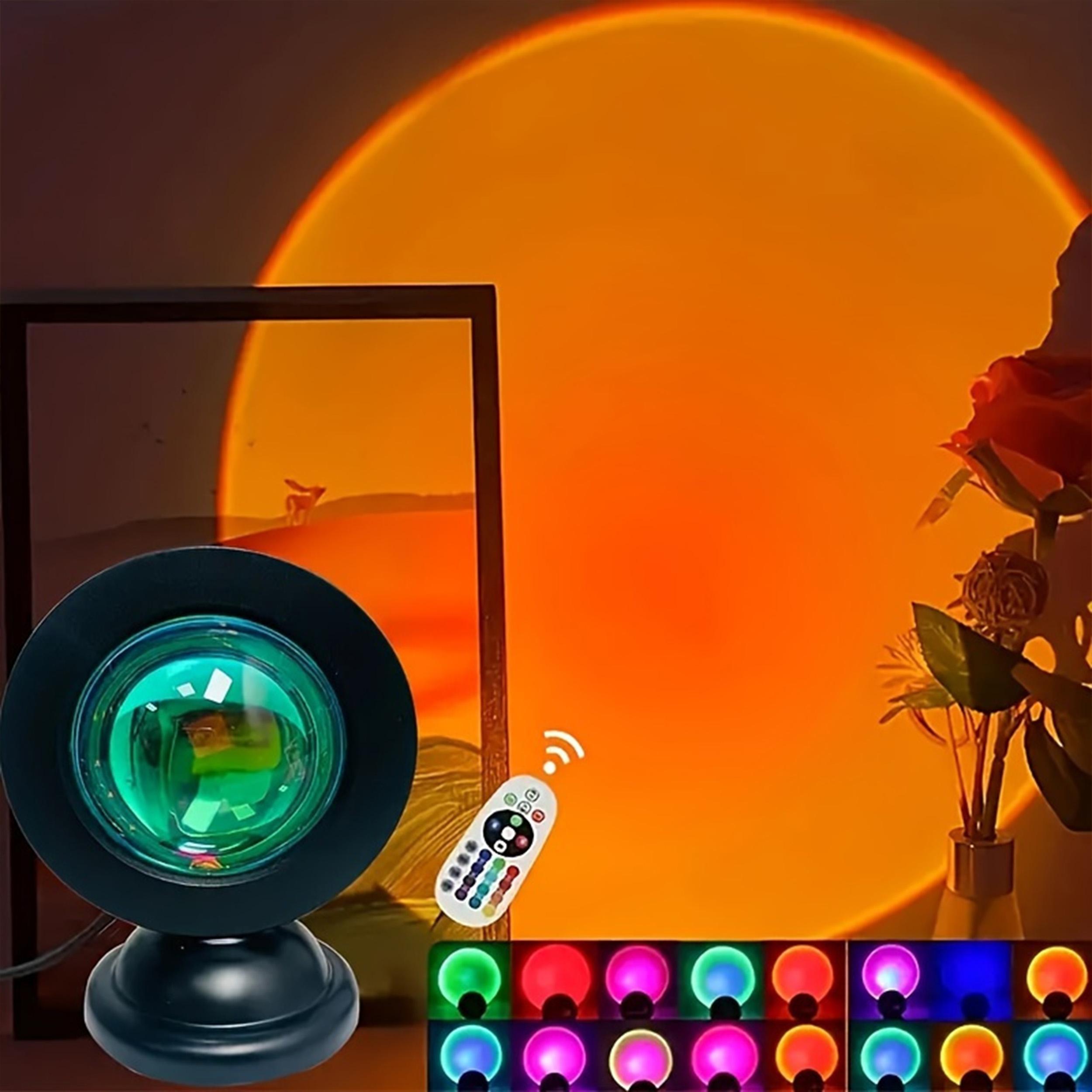 

1pc Sunset projector, rotating sunlight, suitable for bedroom, photography, party and room decoration.