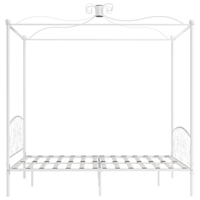 VidaXL Canopy Bed Frames White Metal 160 X 200 Cm