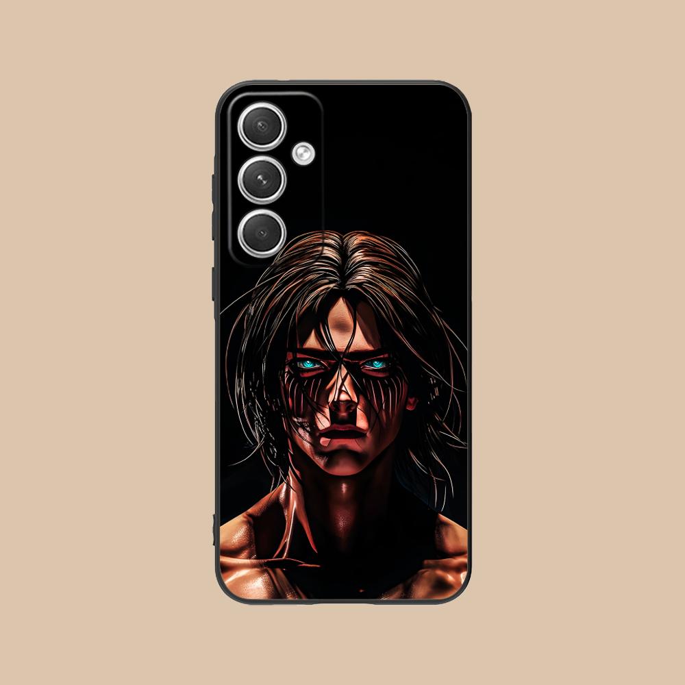 AOT Eren Mobile Cell Phone Case for Samsung Galaxy S25 S24 S23 S22 S21 S20 Note20 Plus FE Ultra Colour Protective Luxury Cover