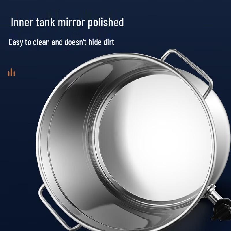 Kenchen 25L Stainless Steel Bucket with Faucet and Lid