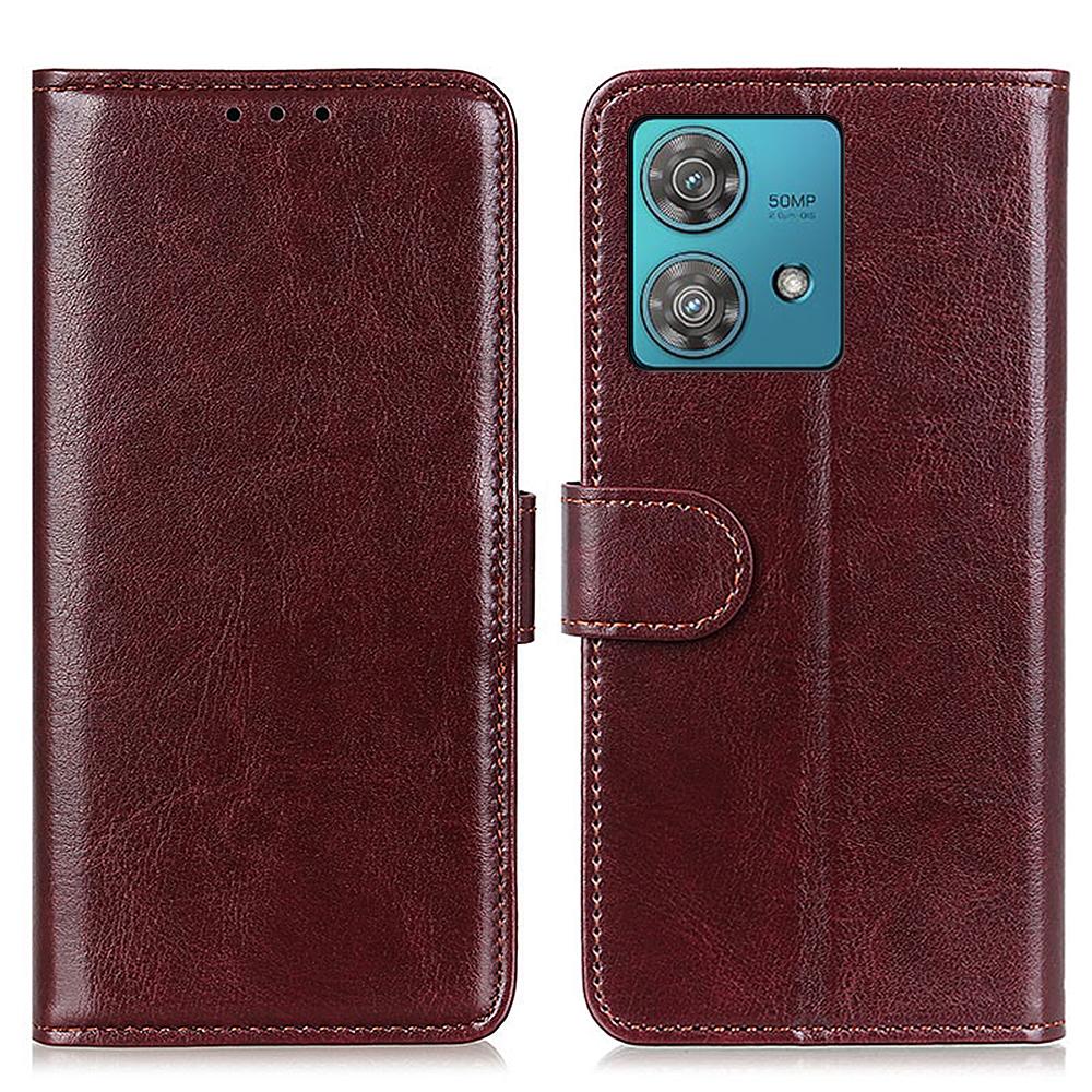 For Motorola Edge 40 Neo 5G Case Crazy Horse Texture Leather Wallet Phone Protection Cover