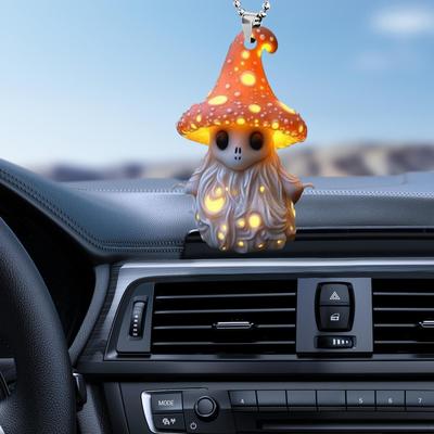 , Mirror Hanging Ornament, Mushroom Elf, Cute Car Accessories, Birthday Pendant, for