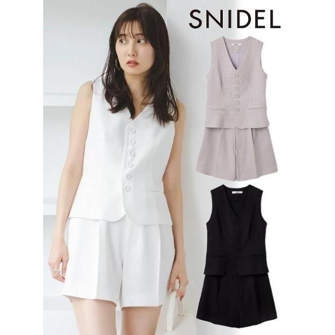 (Sale 50% OFF & PT5) snidel / Snidel Gilet Short Pants Set 25 Spring/Summer. SWFO252077