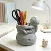 Portapenne Astronauta Stampato in 3D con Base Lunare Carino Organizer da Scrivania a Tema Spaziale per Bambini Portamatite ad Alta Capacità Portaspazzole