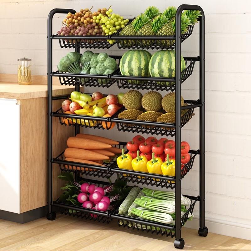 Zhaiwanjia 5-Tier Kitchen Storage Rack with Wheels