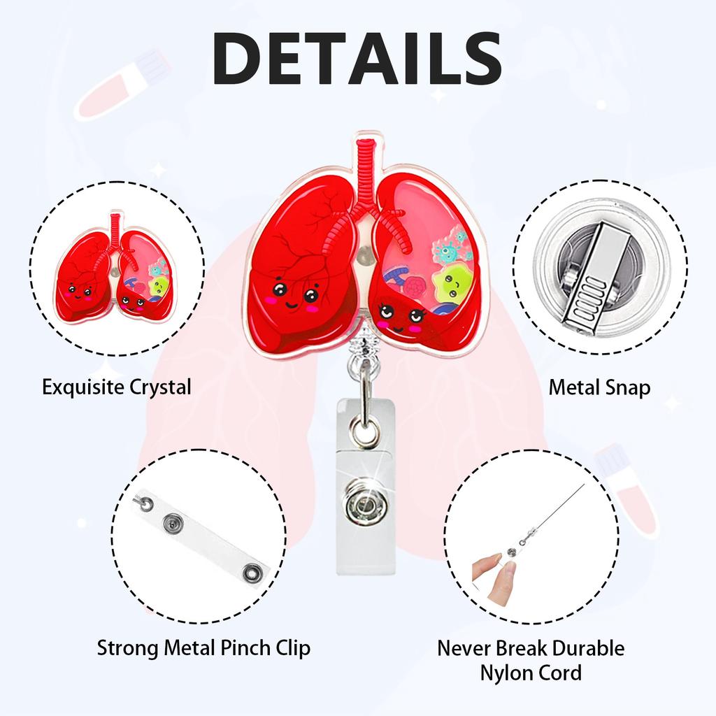 Nurse Id Holder Compact Retractable Badge Clip Id Card Holder Stylish Acrylic Badge Holder For Exhibitions Schools Office