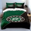 "Dallas Stars Logo Green and Black Design" Print Bedding Set Duvet Cover Pillowcases (1* Duvet Cover 2* Pillowcases Do Not Include Comforter)