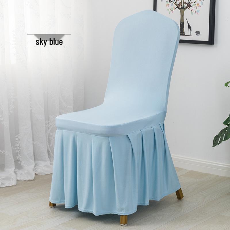 Universeller elastischer plissierter Stuhlhussenrock für Hochzeiten, Bankette, Hotels, Wohnungen und Restaurants.