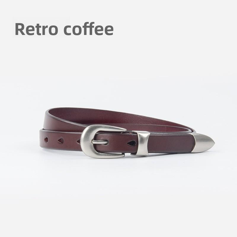 

Top grain leather skinny belt - women s alloy buckle pant belt 105cm