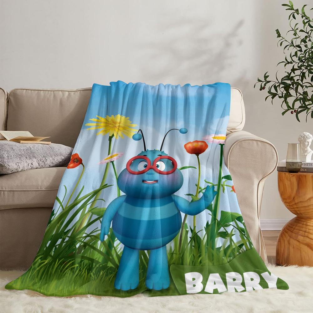 RIPMMaya The Bee With Flowers Throw Soft Flannel Throw Summer Blanket Lightweight Cozy Nap Blanket for Sofa Bed TravelR-I-P