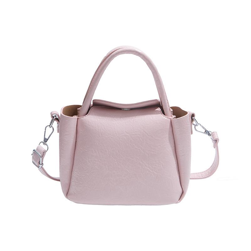 

Vegetable basket bag New simple and fashionable portable shoulder bag Solid color casual messenger bag Small square bag