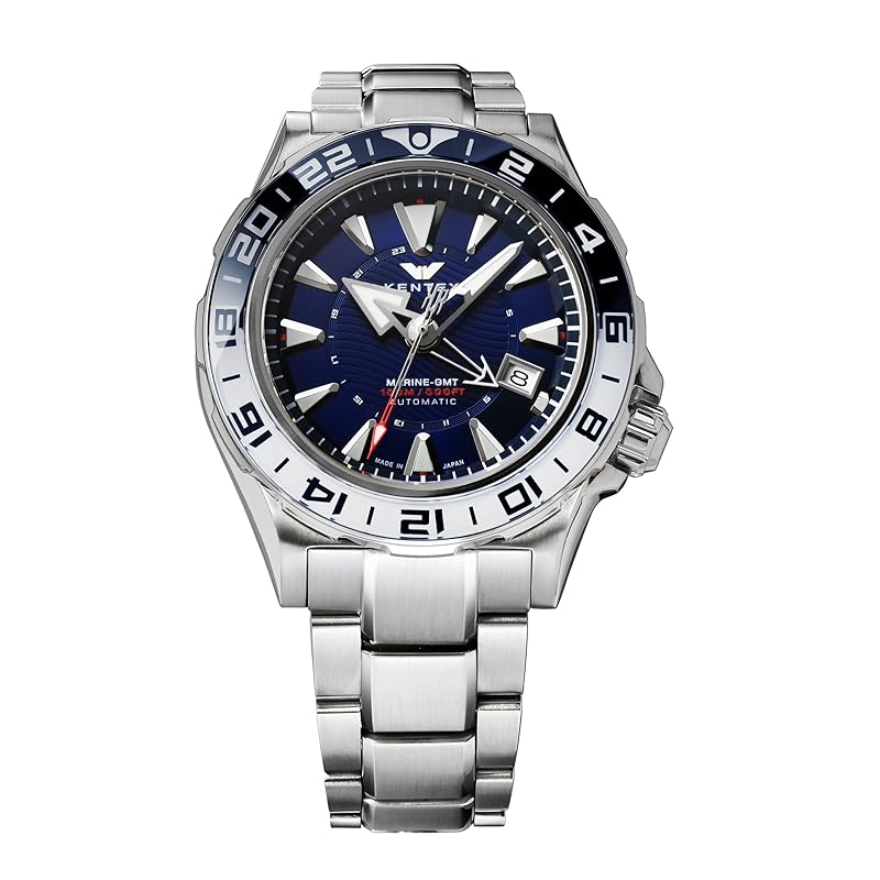 

[KENTEX] watch IWAWP MARINE GMT mechanical self-winding Limited to 188 pieces S820X-02 men s silver