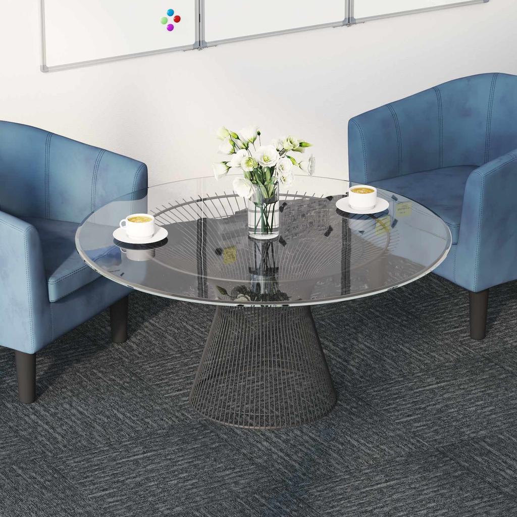 Modular Carpet Tile Light Grey 50 x 50 cm 4 pcs PP and Bitumen