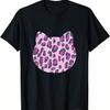 Cool Gray Cat Leopard Pattern T-Shirt