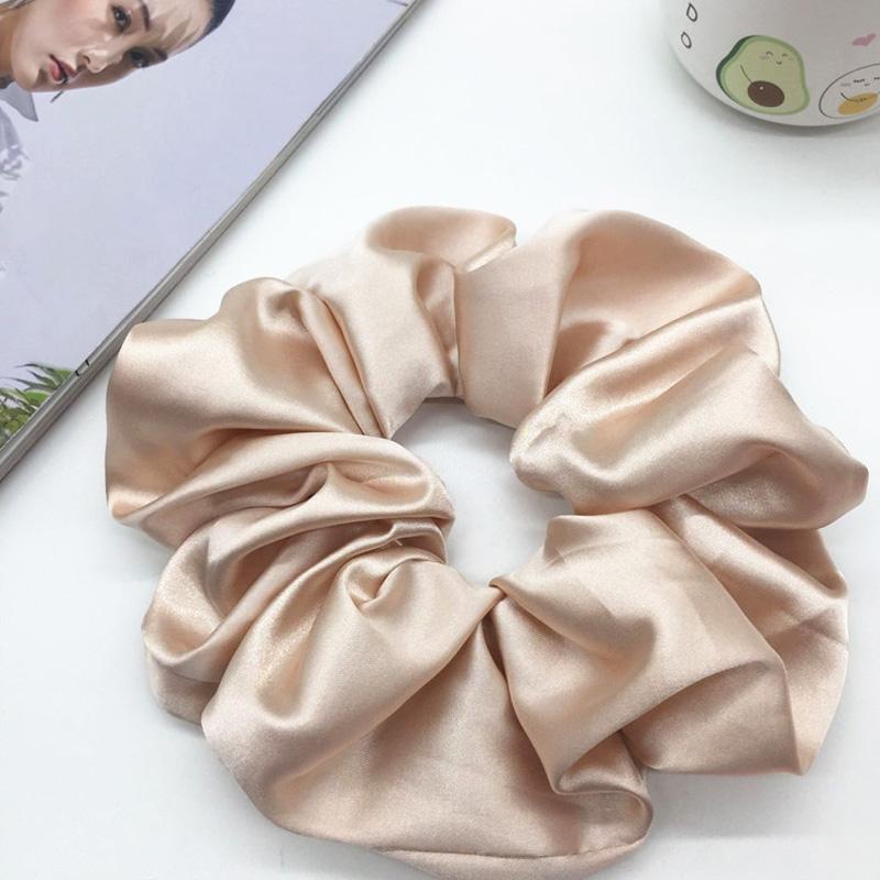 Oversized Scrunchies Rubber Hair Ties Elastic Hair Bands Girs Ponytail Hairstyle Smooth Satin Hair Rings For Women Accessories