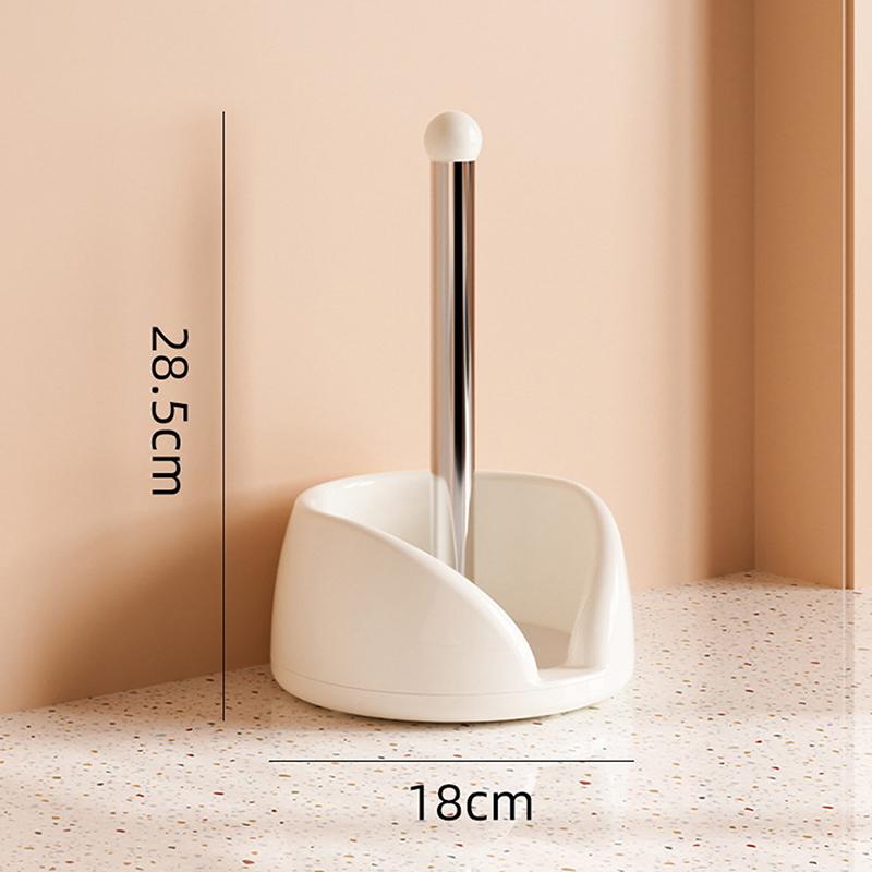 Multifunctional Rotating Paper Towel Holder, Desktop/Standing Kitchen Paper And Plastic Wrap Storage Rack