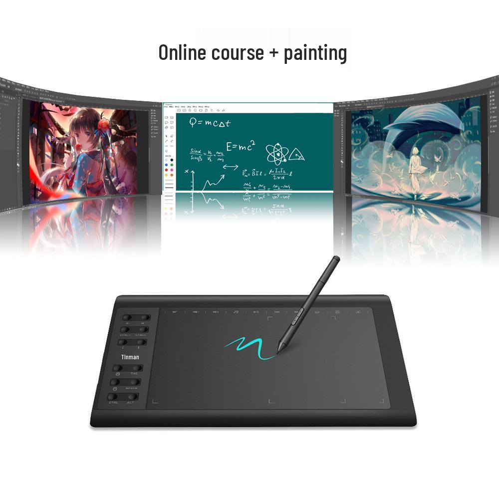 Tianmin G10 Digital Drawing Tablet: Connects to Mobile, Computer, Handwriting Tablet for Online Classes and Art.