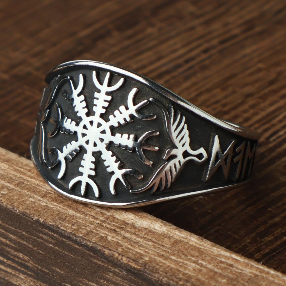 Einzigartiger Wikinger Bärenklauenring für Herren Vintage Edelstahl Odin Wikinger Keltischer Ring Punk Motorradfahrer Biker Schmuck Großhandel