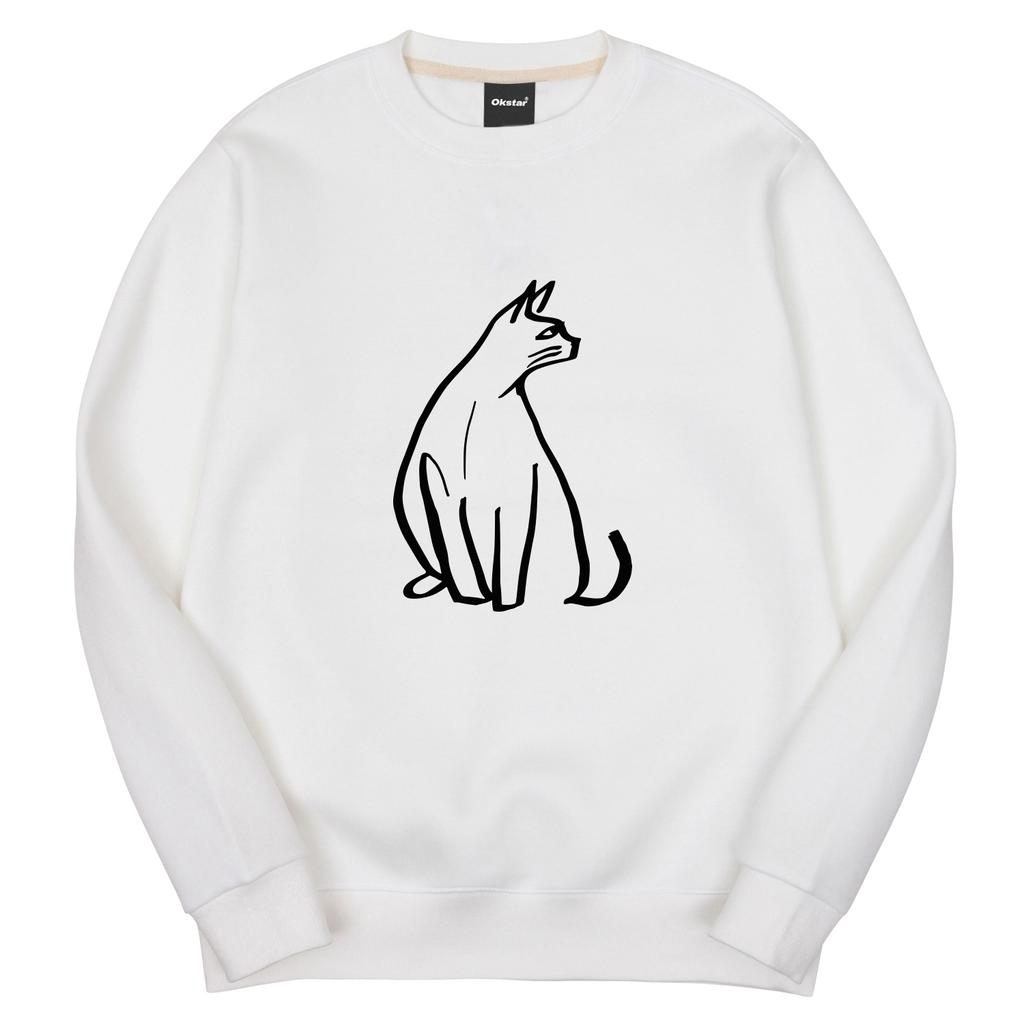 OKSTAR Drawing Cat Special Double-Sided Sweatshirt (Type A)