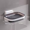 Wall Mounted Double Layer Soap Dish ABS Material No Drilling Required for Bathroom Kitchen