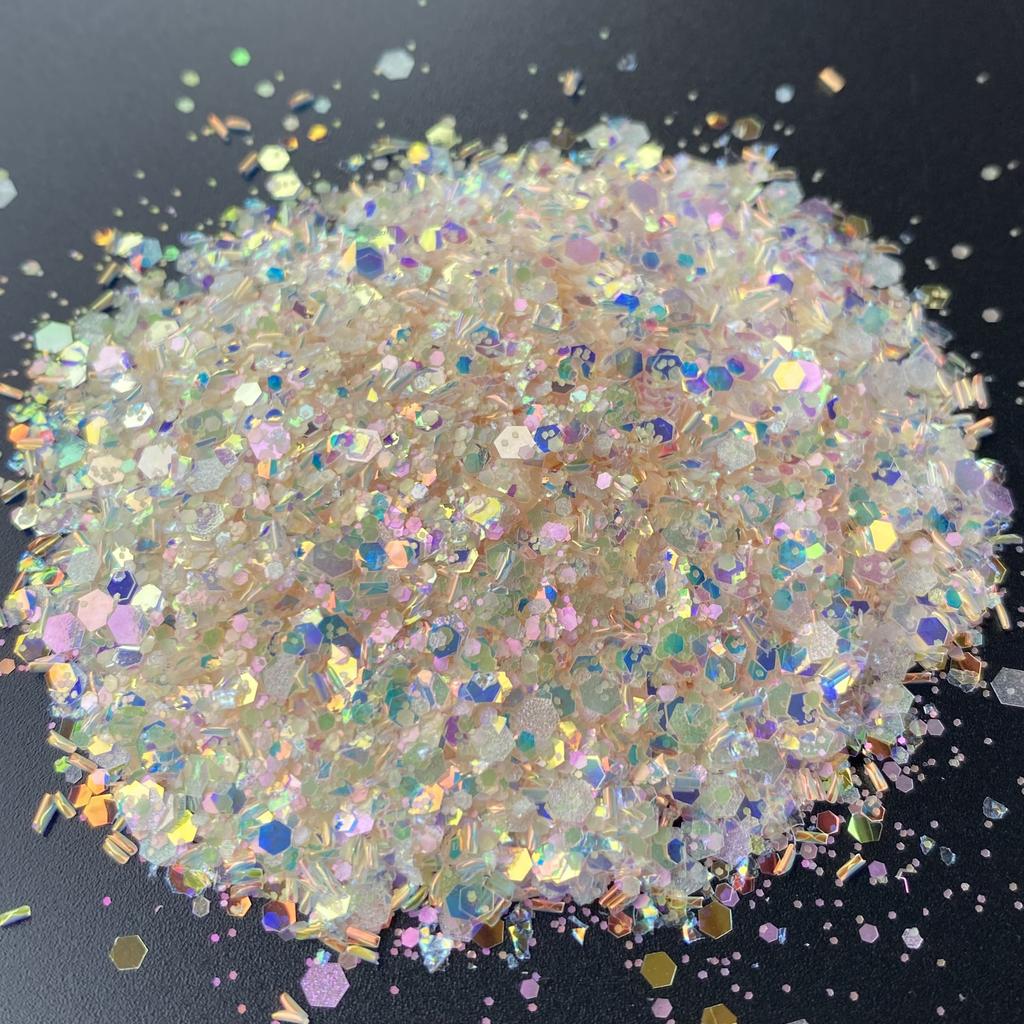 1kg Bag Glitter Chunky Iridescent Holographic Glitter Bulk for Snow Globe Cup DIY Gift Craft Glitter