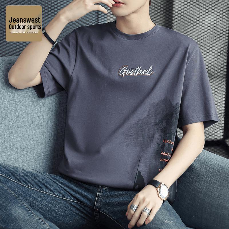 Jeanswest Men s Pure Cotton Breathable Casual T-Shirt XL