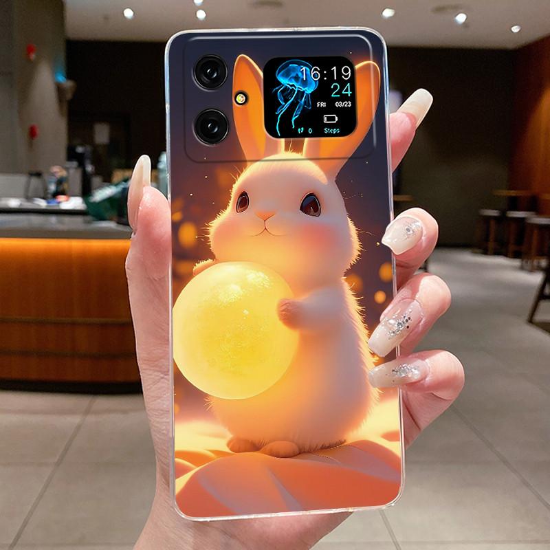 

Transparent TPU Soft Case For Cubot A20 Case Shockproof Cover For Cubot A20 Unique 2026 New Funny Milk Tea Rabbit Casing Cubot A20