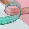 4Pcs Foldable Ruler with Triangles Ruler Protractor Straight Ruler, Plastic Ruler Set Flexible Ruler Soft Bendable Ruler