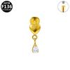 Gaibei European-American G23 Titanium Star Pendant 3D Stud Earrings for Ear Cartilage