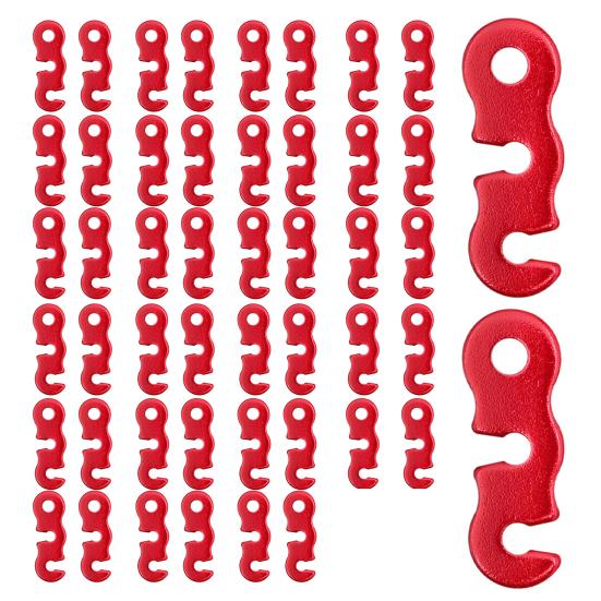 20/48/80/100Pcs Aluminum Alloy Guyline Cord Adjuster Tent Tensioner Heavy Duty Outdoor Camping Hiking Backpacking Tent Wind Rope Buckle