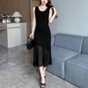Sleeveless Vest Dress Women's Summer New Suspender Skirt Long Black Hip Skirt Slim Design