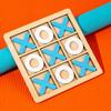 Tic-Tactics Game For Children Wooden Colorful 14X14Cm Blue