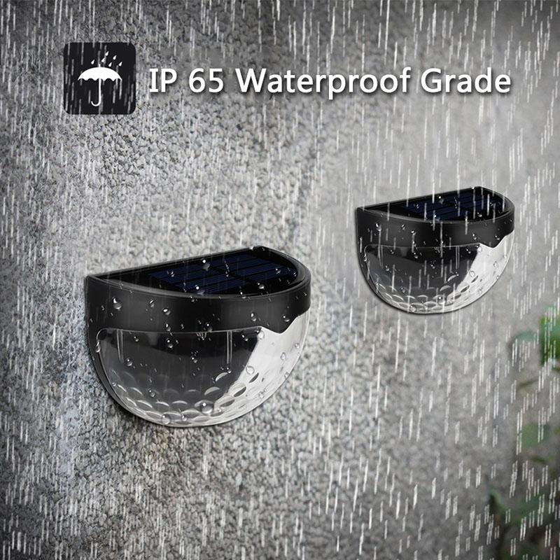 2Pack LED Solar Light Outdoor Wall Lamps Energy Garden Lamps Waterproof Solar Fence Lamp Decoration Festoon