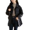 Light Down Jacket Women's Medium and Long Autumn and Winter Rhombus Shirt Collar New Autumn and Winter Fashion Coat