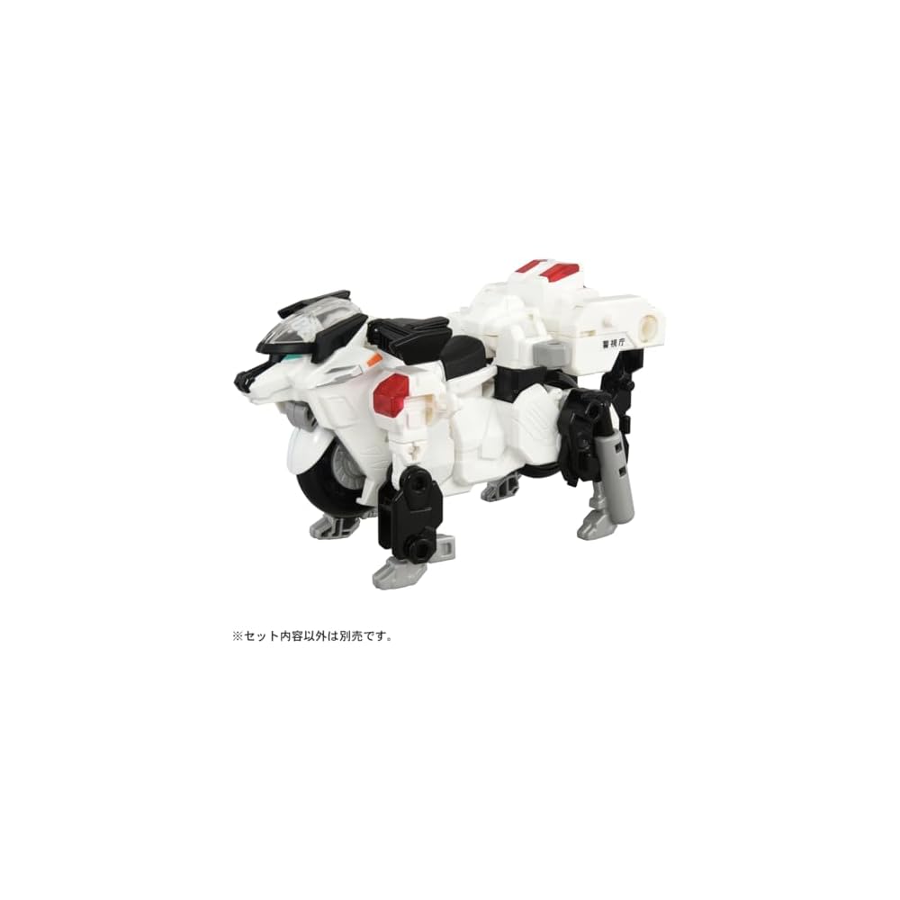 Takara Tomy Tomica Job Labor TJBDX Rising Police Braver Deca Ride Armor White Motorcycle DX Set Toy for Ages 3 and Up