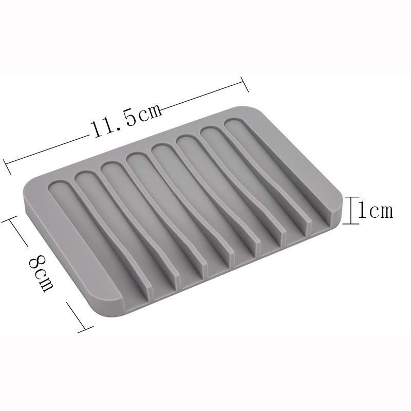 1-Pack Free Punch Soap Box Silicone Draining Soap Holder Creative Kitchen Bathroom Countertop Non-slip Shelf
