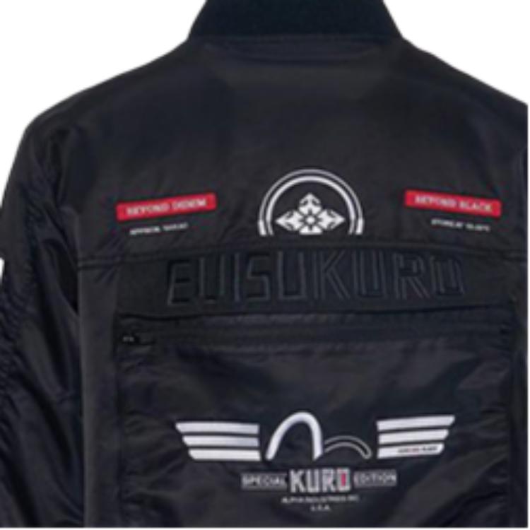 Evisu Seagull Embroidered Jacket Unisex Jacket Black 1EAALM9JK712XX