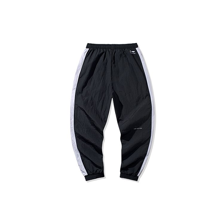 Li Ning Paris Fashion Week SS20 Series Casual Cuffed Sports Pants Unisex Pants Black AYKQ243-1