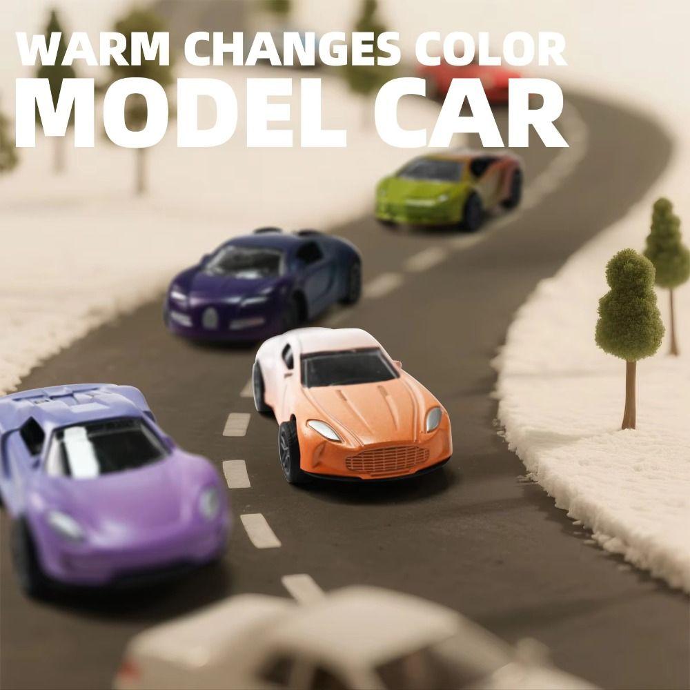 Inertia Powered Temperature Color Change Zinc Zinc Alloy Car Color Changing Pull Back Racing Car Kids Gifts