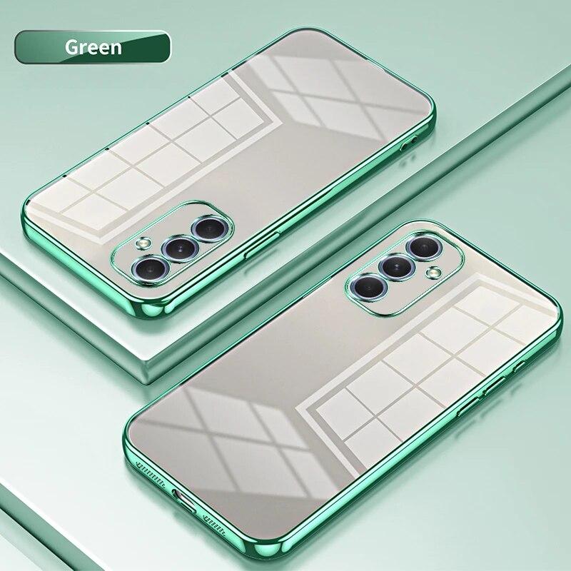 Clear Plating Case For Samsung Galaxy A55 A35 A25 A15 A05 A05S A14 A54 A34 A24 A04S A53 A13 A23 A33 A52 A72 A12 Soft Back Cover