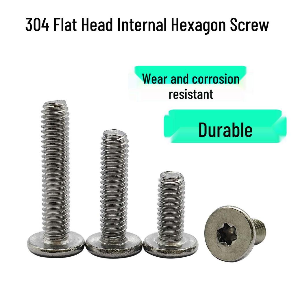 304 Stainless Steel Torx Flat Head Anti-theft Screw (M2, M2.5, M3, M4)