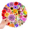 50 New Plant-based Flowers Graffiti Stickers Balanced Driving Mobile Phone Kettle Decoration Stickers