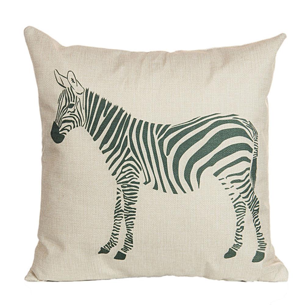 Lovely Colors zebra Cotton Linen 45X45CM Cushion Cover Waist Pillow Case Living Room Chair Sofa