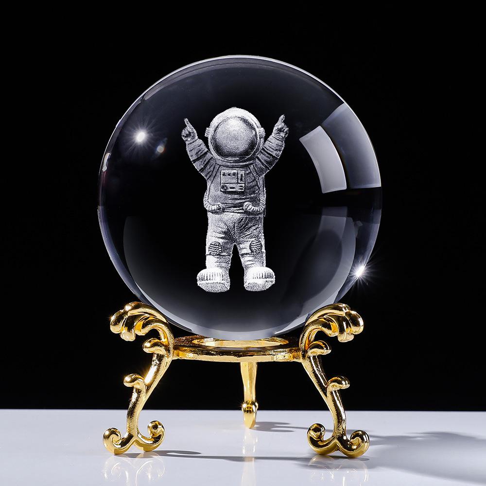 Kryształowa kula 3D ze stojakiem planeta grawerowany laserem układ słoneczny globus prezent astronomiczny prezent urodzinowy szklana kula dekoracja wnętrz