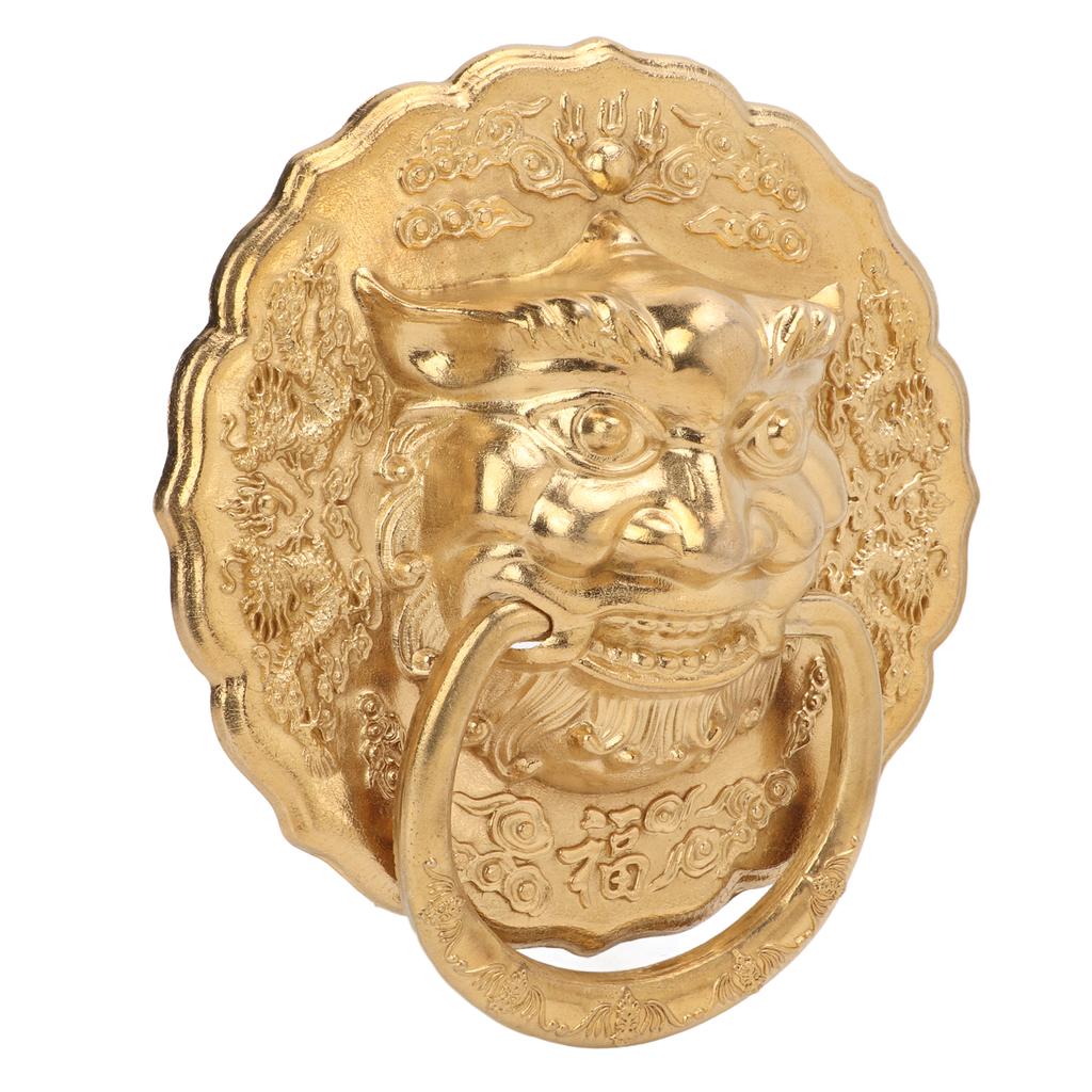 Türklopfer Chinesischer Tierkopf Stil Modelliert Antik Messing Einfache Installation Korrosionsbeständig