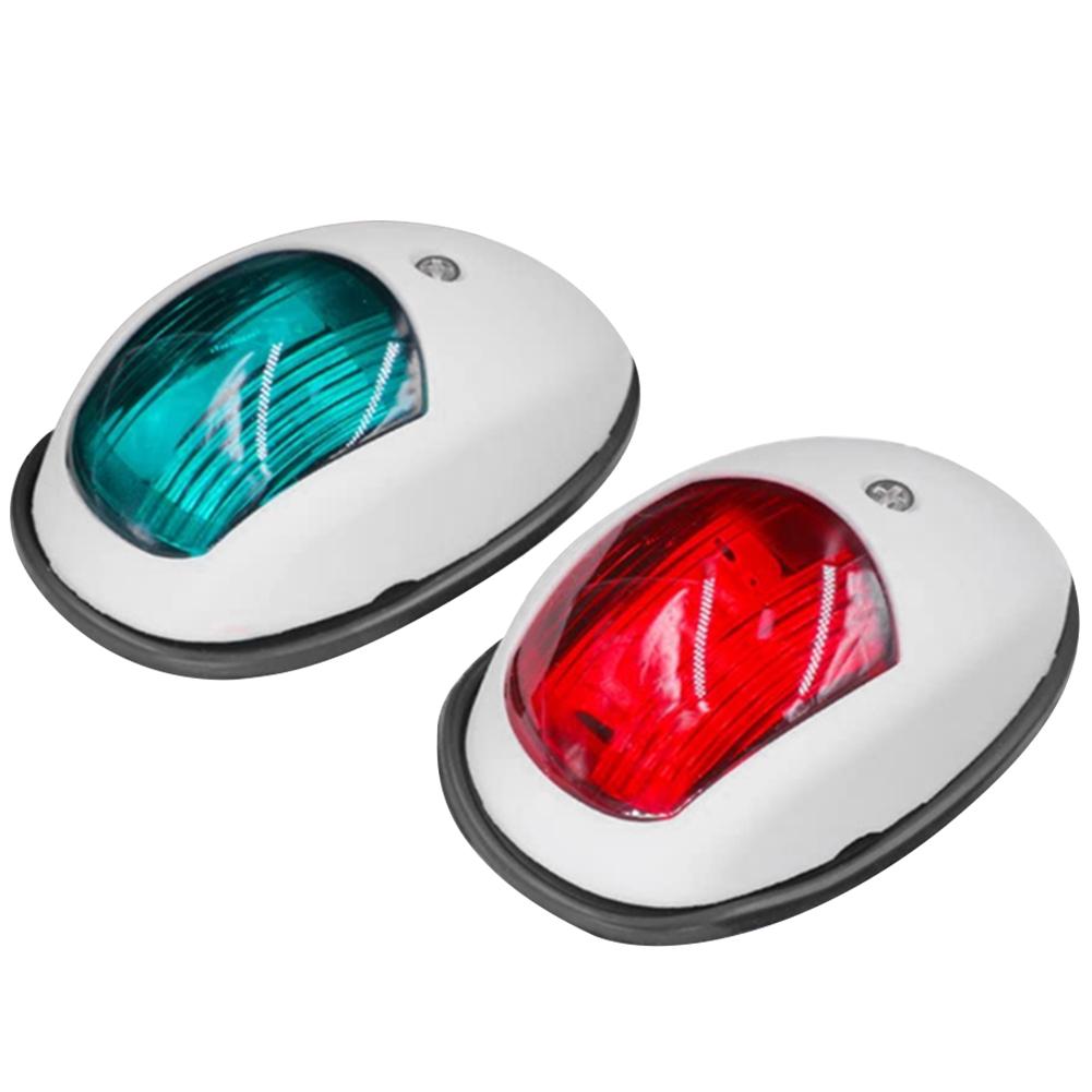 2PCS LED Navigation Light Signal Lamp 12V - 24V Marine Boat Yacht Sailing Red Green Bulb Port Starboard Side Lighting