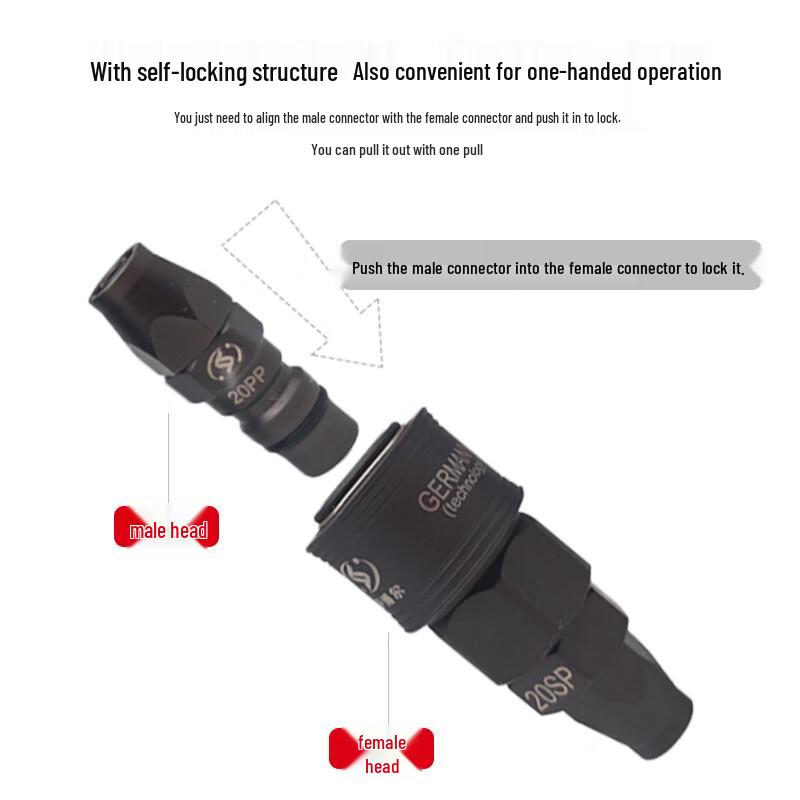 WD C-Type Quick Release Air Compressor Hose Connector