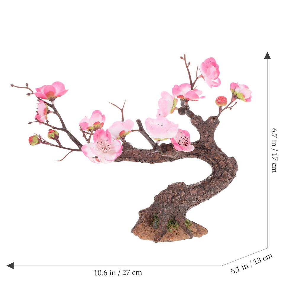 Plum Tree Ornament Artificial Decor for Desk Table Sand Table Micro Landscape Bonsai Sashimi Decoration Home Office